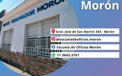 ESCUELA DE OFICIOS DE MORON YA TIENE ABIERTA LA INSCRIPCION PARA SUS CURSOS GRATUITOS