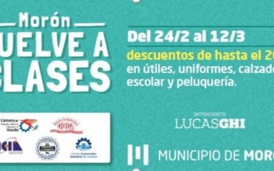 EN MORON HABRA DESCUENTOS EN LOS ARTICULOS ESCOLARES