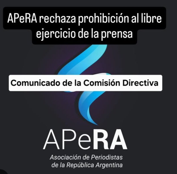 APeRA pide a Villarruel y Menem que permitan a la prensa trabajar en libertad, sin restricciones