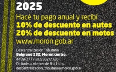 BENEFICIOS EN EL IMPUESTO AUTOMOTOR 2025 EN MORON