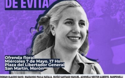 HOMENAJE DEL PJ A EVA EN EL ANIVERSARIO DE SU NATALICIO.