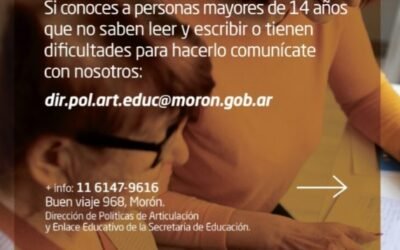 MORON ABRE ESPACIOS DE ALFABETIZACION PARA JOVENES Y ADULTOS