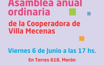 SE REUNIRÁ LA COOPERADORA DE VILLA MECENAS