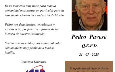 TRISTE NOTICIA FALLECIÓ PEDRO PAVESE
