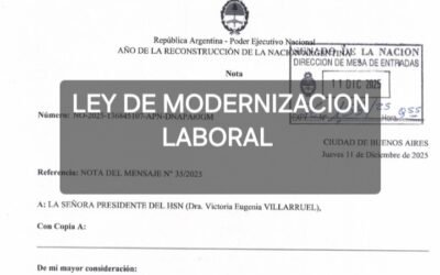 YA ESTA EN EL CONGRESO PARA SU TRATAMIENTO LA NUEVA  LEY DE MODERNIZACION LABORAL