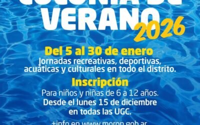 MORON ABRE LA INSCRIPCION PARA LAS COLONIAS DE VERANO 2026