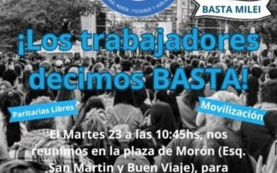 MOVILIZACION DE LA CGT REGIONAL MORON HASTA EL OBISPADO