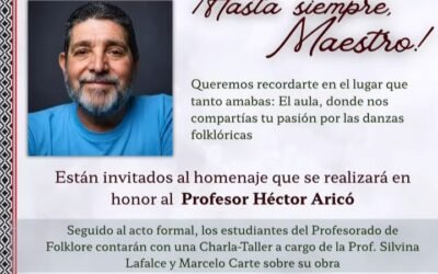 LA ESCUELA DE DANZAS JOSE NEGLIA RECORDO A SU EXIMIO DIRECTOR HECTOR ARICÓ A DOS MESES DE SU PARTIDA