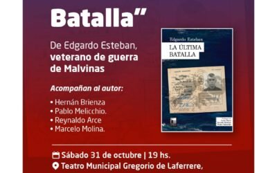EDGARDO ESTEBAN PRESENTA SU LIBRO LA ULTIMA BATALLA EN EL TEATRO GREGORIO DE LAFERRERE